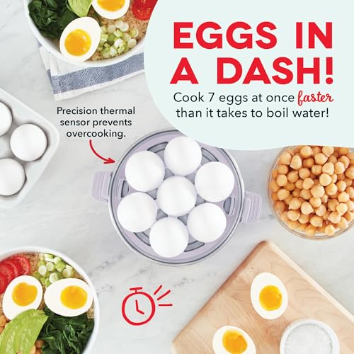 DASH Rapid Egg Cooker: 7 Egg Capacity Electric Egg Cooker for Hard Boiled Eggs - Auto Shut Off Feature - Lavender  
DASH