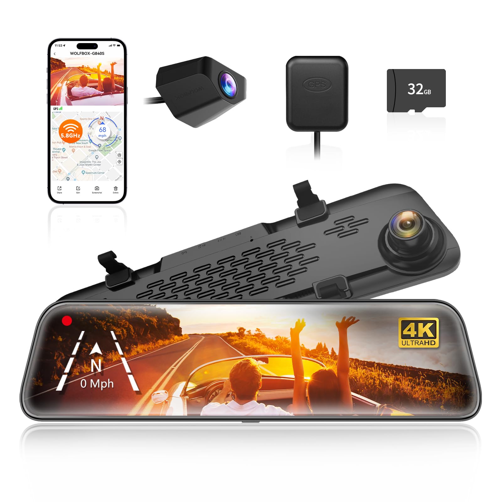 Dash Cam Front And Rear Wireless